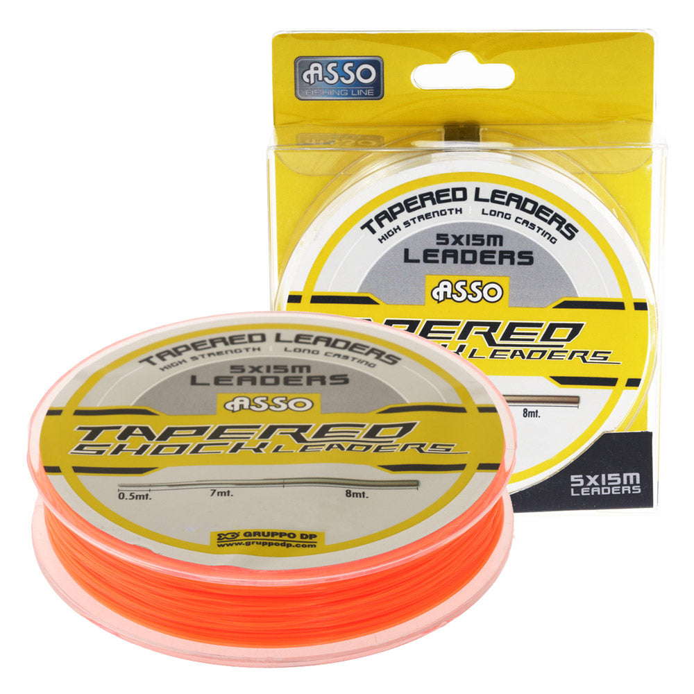Fishzone Tapered Shock Leaders 15lb-70lb Clear